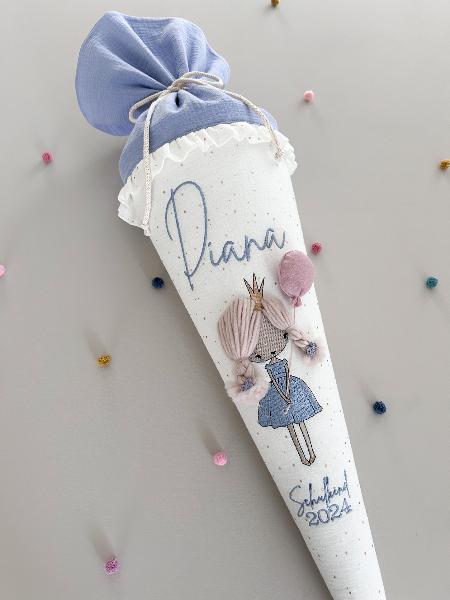 Schultüte - Prinzessin mit Ballon -