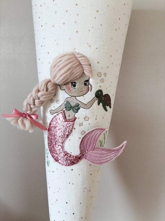 Schultüte - Meerjungfrau mit Schildkröte- mit Schulkind 2026