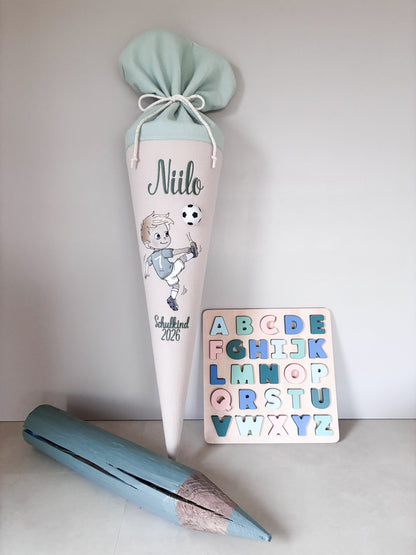 Schultüte -Fallrückzieher- mit Schulkind 2026