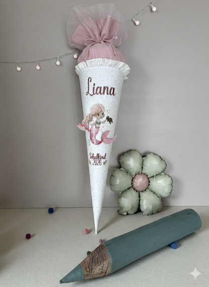 Schultüte - Meerjungfrau mit Schildkröte- mit Schulkind 2026