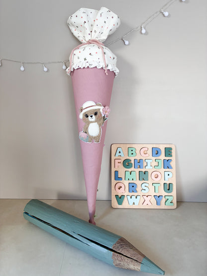 Schultüte - Bärenmädchen - mit Schulkind 2026