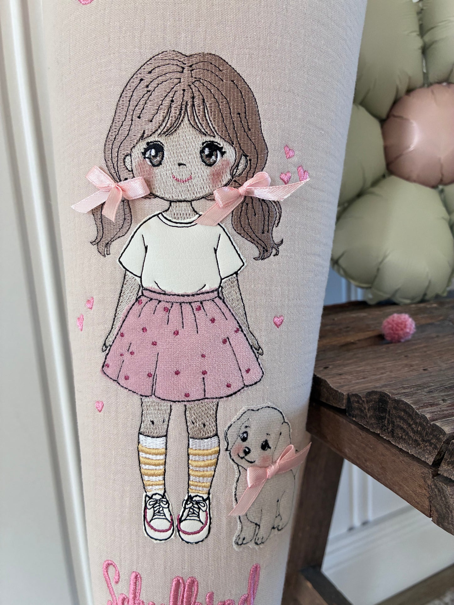 Schultüte - Mädchen mit Hund- mit Schulkind 2026