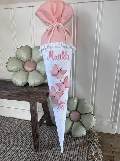 Schultüte - Schmetterlinge- mit Schulkind 2026