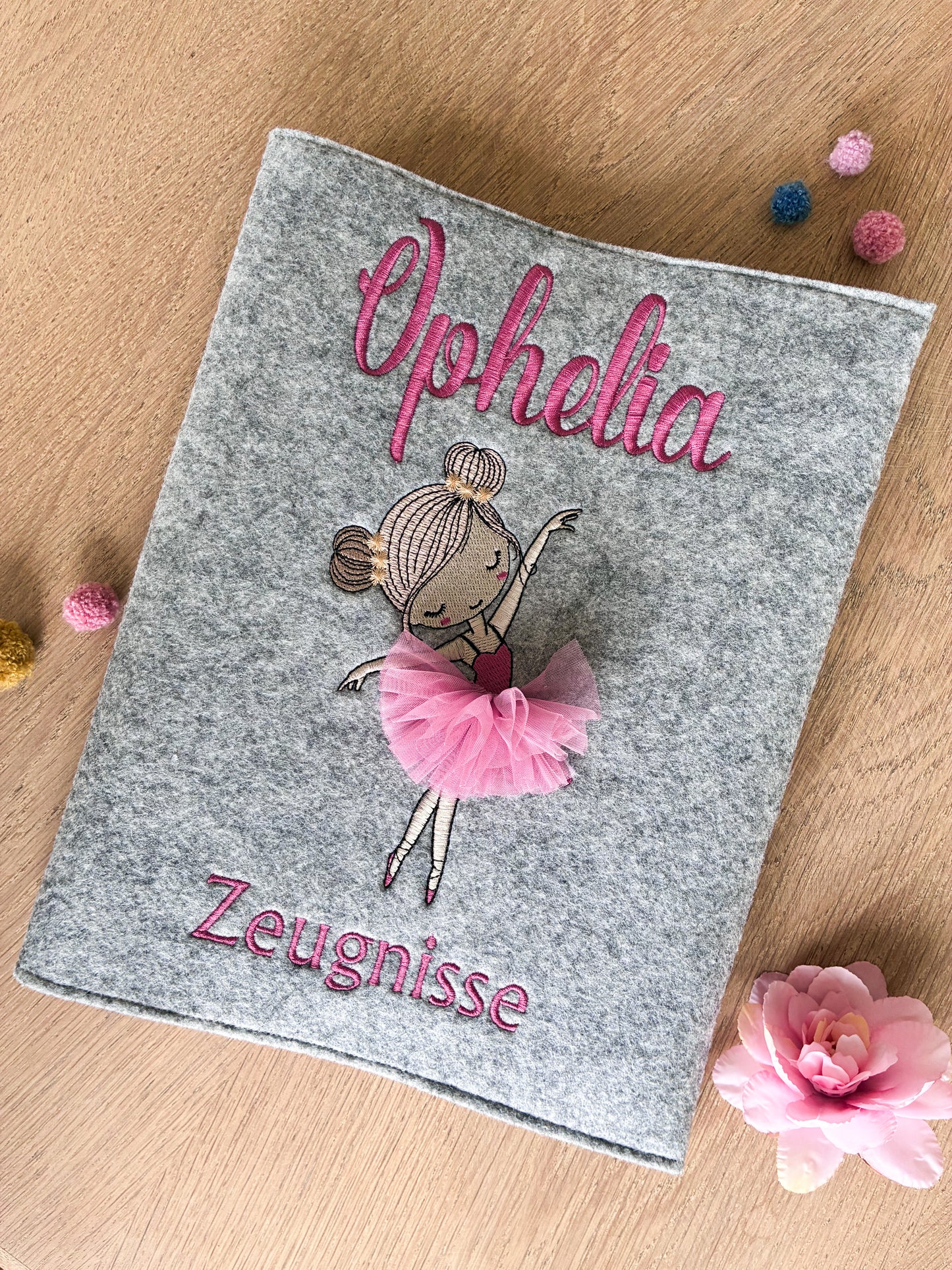 Personalisierte Zeugnismappe Ballerina