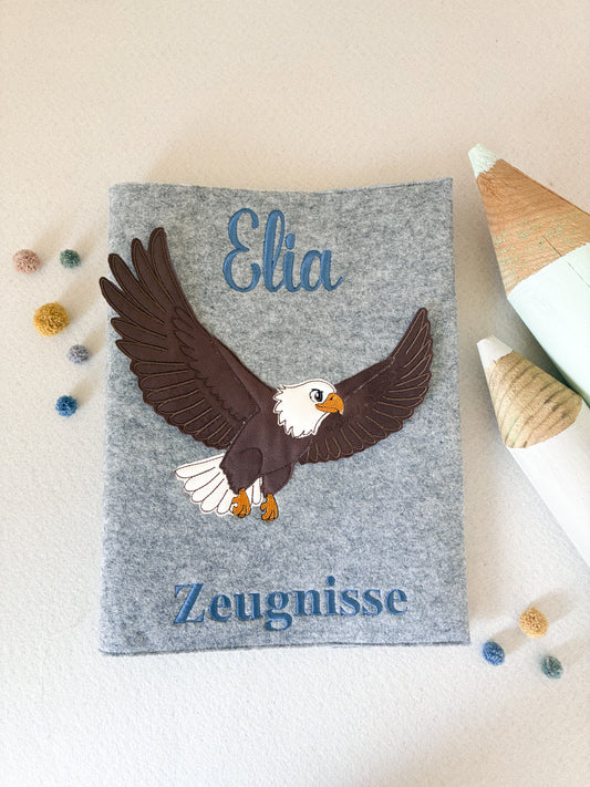 Personalisierte Zeugnismappe Adler