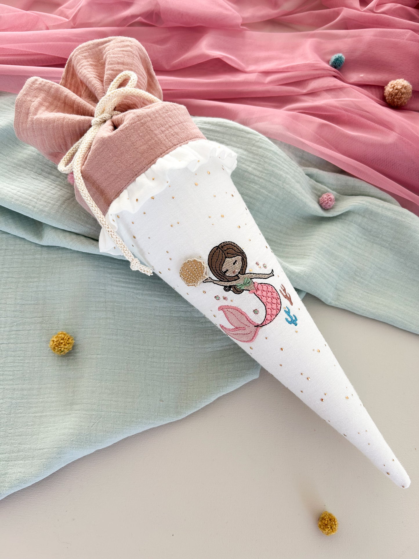 Kindergartentüte -Meerjungfrau mit Muschel-